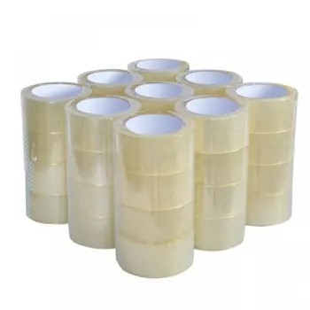 Caixa transparente que sela a fita de embalagem de Logo Printed Clear BOPP da fita de BOPP