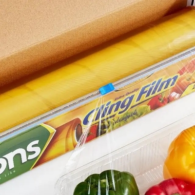 O PVC claro antiestático do produto comestível da película de plástico Compostable adere-se envoltório com cortador