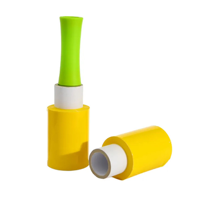 Película de plástico amarela colorida do filme do envoltório do estiramento de Mini Handheld LLDPE com distribuidor dos punhos