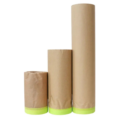 O calor resiste o automóvel de papel da fita de mascaramento de Brown Kraft da pintura da tampa do carro pinta o filme de papel da máscara protetora
