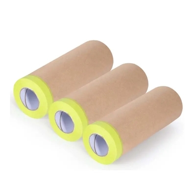 O calor resiste o automóvel de papel da fita de mascaramento de Brown Kraft da pintura da tampa do carro pinta o filme de papel da máscara protetora
