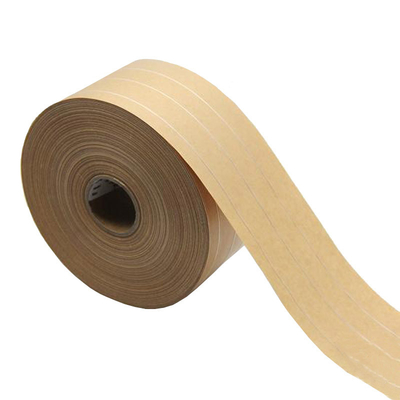 A água ativou a fita autoadesiva do papel de embalagem reforçou a fita de papel de Brown Kraft Eco