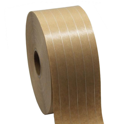 A água ativou a fita autoadesiva do papel de embalagem reforçou a fita de papel de Brown Kraft Eco