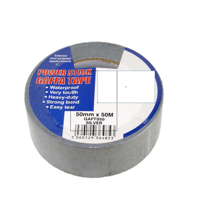 Prata impermeável de borracha sintética resistente Duck Cloth Tape For Carpet da fita do Gaffer da tela