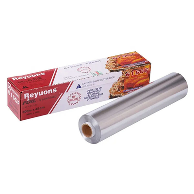 Cozinha do produto comestível que cozinha o rolo da folha de alumínio com a lâmina plástica do metal do suporte