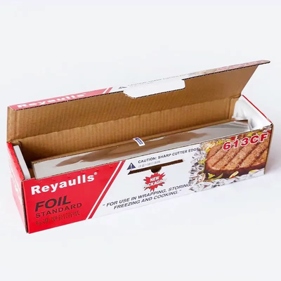 Cozinha do produto comestível que cozinha o rolo da folha de alumínio com a lâmina plástica do metal do suporte