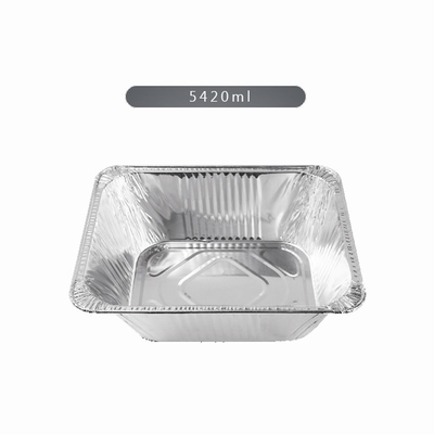 Recipientes de alimento resistentes Pan With Foil Lid afastado profundo descartável da folha de alumínio