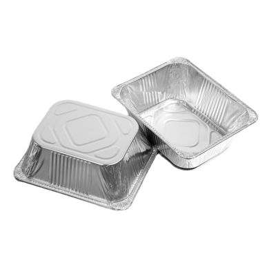 Recipientes de alimento resistentes Pan With Foil Lid afastado profundo descartável da folha de alumínio