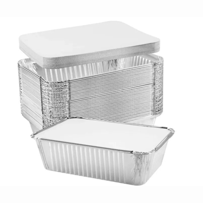 Folha de alumínio Tray With Lid de acondicionamento de alimentos afastados dos recipientes de alimento da folha de alumínio de produto comestível