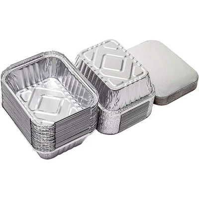 Folha de alumínio Tray With Lid de acondicionamento de alimentos afastados dos recipientes de alimento da folha de alumínio de produto comestível