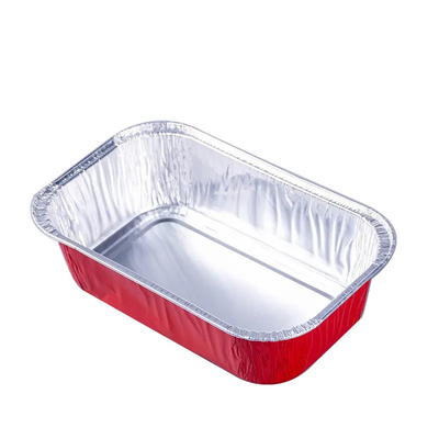 folha de alumínio Pan Airline Food Packing Trays da lancheira descartável do avião 500ml com tampas
