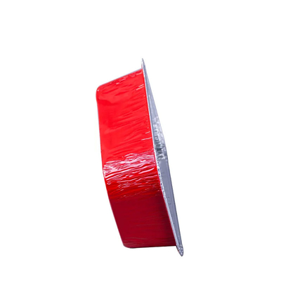 folha de alumínio Pan Airline Food Packing Trays da lancheira descartável do avião 500ml com tampas