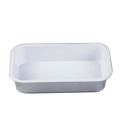 recipiente descartável da folha de alumínio do serviço de alimentação da linha aérea do retângulo 350ml com tampa