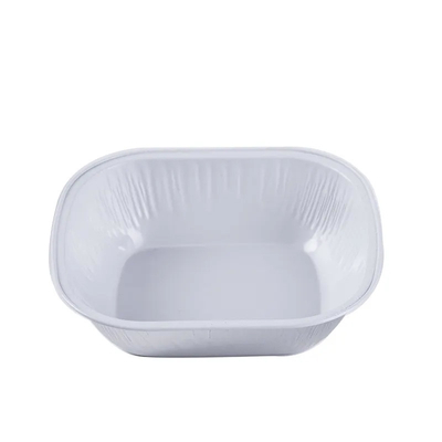 do alimento revestido de bordo descartável da linha aérea dos recipientes de alimento da folha 250ml de alumínio recipientes de abastecimento com tampas