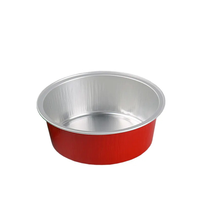 recipientes de alimento descartáveis da folha 150ml de alumínio em volta da tampa colorida de Mini Cupcake Baking Cups With