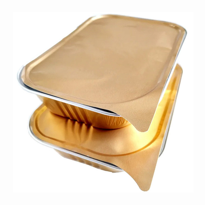bolo de cozimento colorido descartável Tray Pan Container da folha 750ml de alumínio